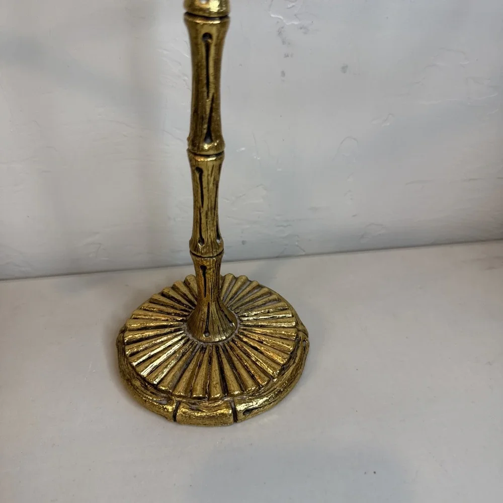 Vintage Brass Jewelry Stand Organizer Necklace Holder Display Rack Gold Ornate